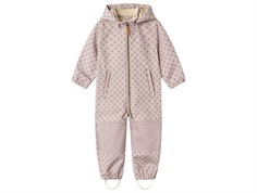 Lil Atelier violet ice floral softshell onesie